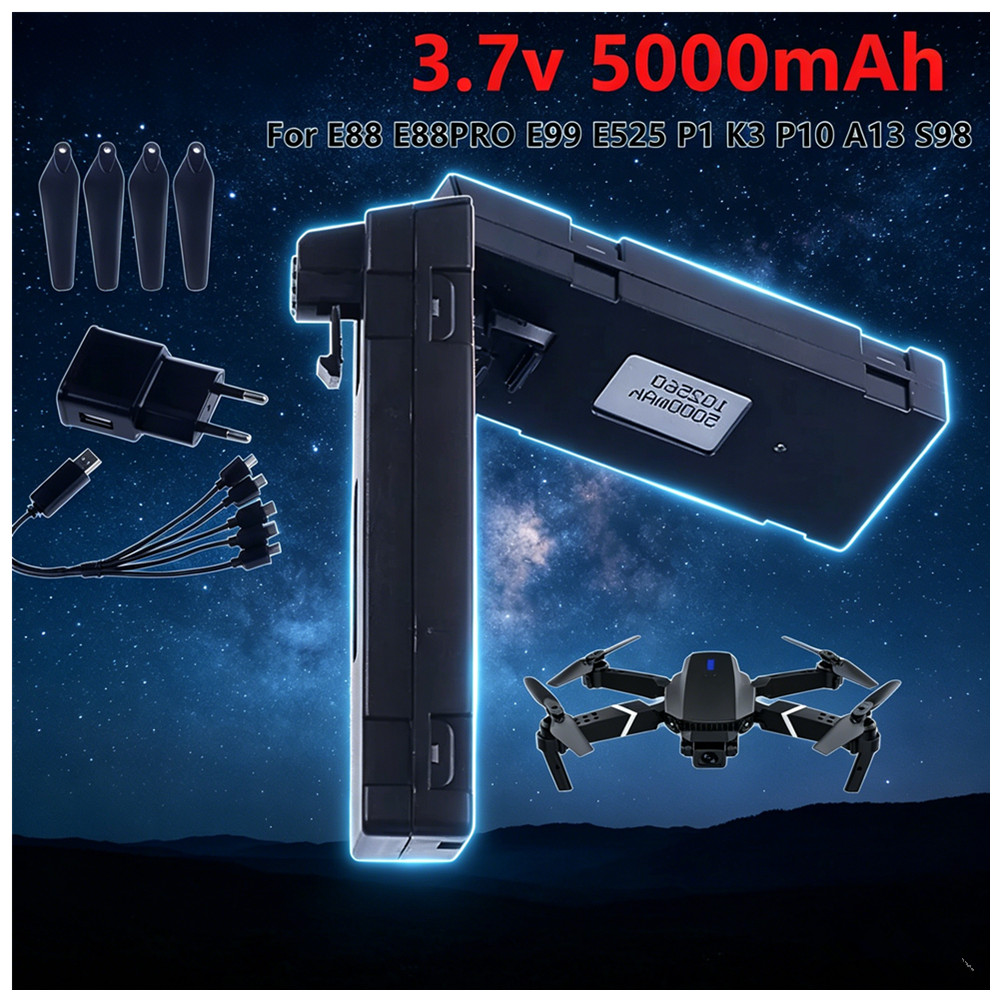 3.7V 5000mAh Rechargeable Li-i - огляд і ціна Drone Rc E99 Pro