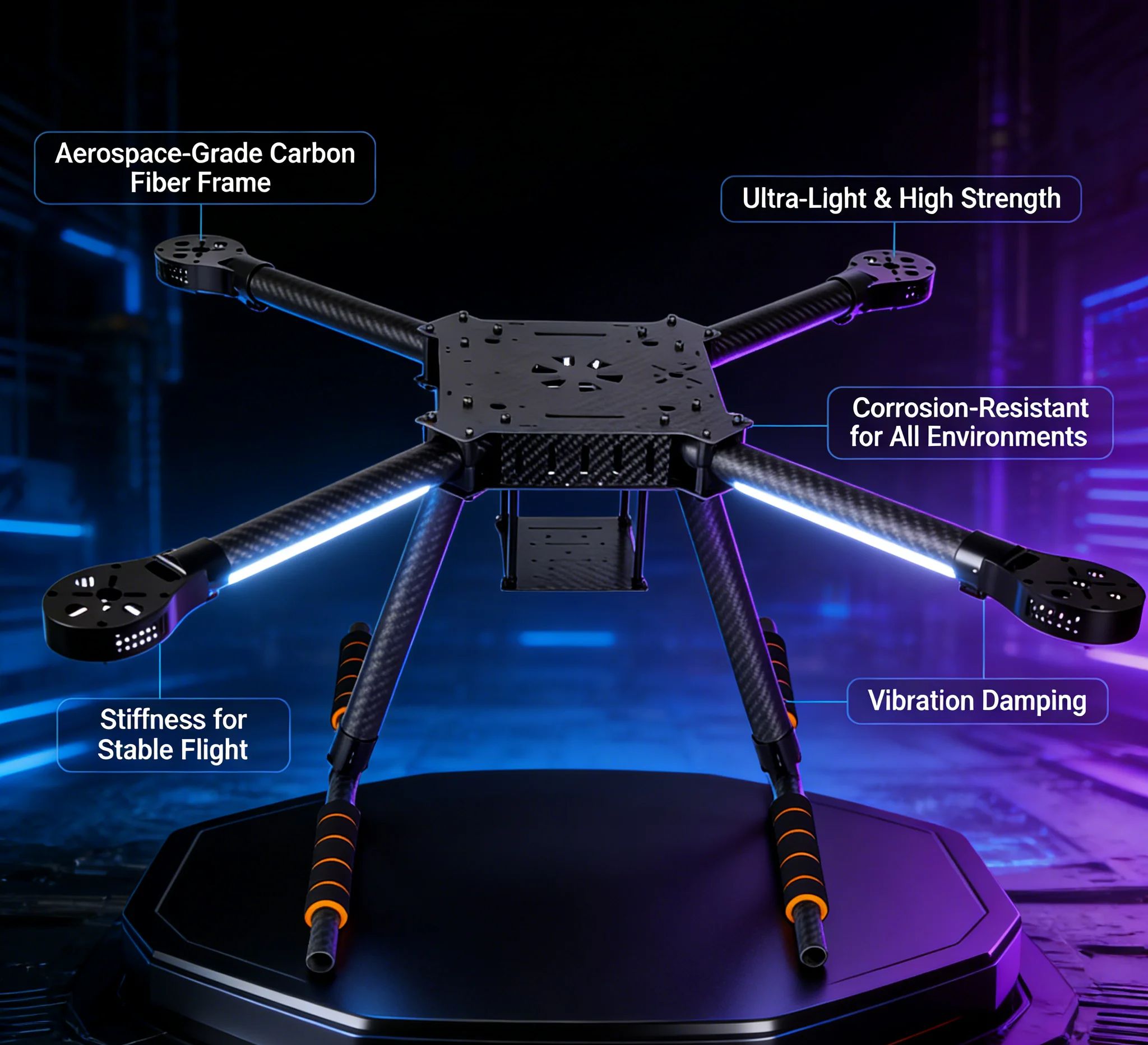 Full Carbon Fiber F550/F680mm  - огляд і ціна Heavy Lift Drone Frame