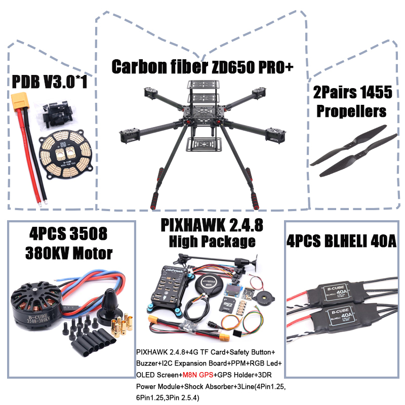 RCtoSky ZD650 PRO+ 650mm Ardup - огляд і ціна Heavy Lift Drone Frame