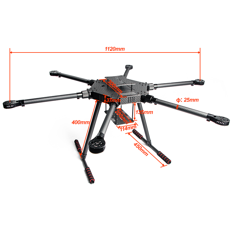 Flyroun LXX6 TL6X003 6 aixs Fu - огляд і ціна Heavy Lift Drone Frame